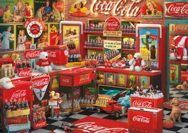 1000 Teile Schmidt Spiele Puzzle Coca Cola Nostalgie-Shop 59915