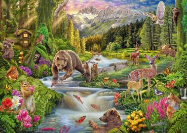 1000 Teile Schmidt Spiele Puzzle Steve Sundram Wildlife Wildtiere am Waldesrand 59964