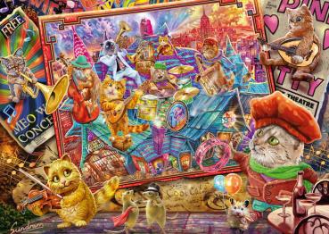 1000 Teile Schmidt Spiele Puzzle Steve Sundram Mania Katzenmanie 59979