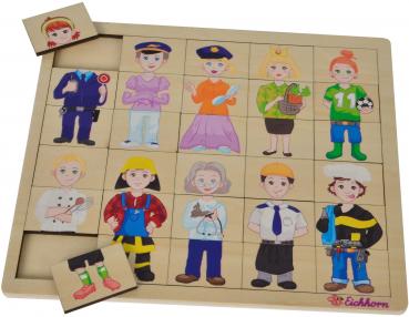 30 Teile Eichhorn Kinder Einlegepuzzle Holz Mix and Match 100005408