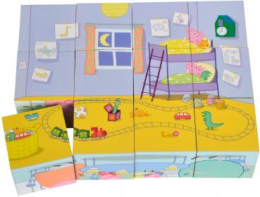 12 Teile Eichhorn Kinder Würfel Puzzle Holz Peppa Pig 109265708