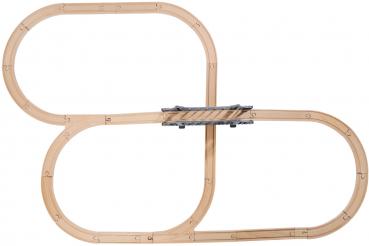 Eichhorn Eisenbahn Set Brücke mit Zug 55 Teile 100006204