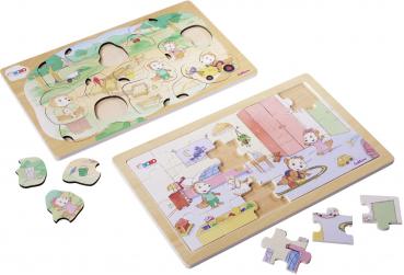 24 Teile Eichhorn Kinder Puzzle Holz Bobo Siebenschläfer 2er Set 109245681