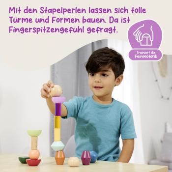 Eichhorn Kleinkindwelt Motorikspielzeug Montessori Stapel-Perlen 100006051