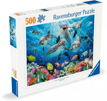 500 Teile Ravensburger Puzzle Delfine im Korallenriff 12000200