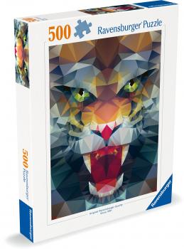 500 Teile Ravensburger Puzzle Löwe aus Polygonen 12000239