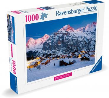 1000 Teile Ravensburger Puzzle Beautiful Mountains Berner Oberland, Mürren 12000254