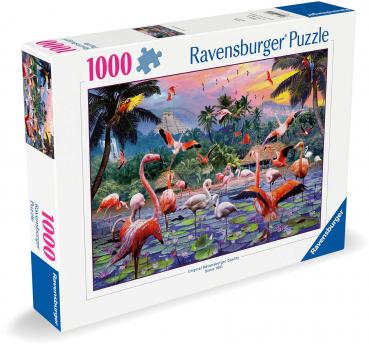 1000 Teile Ravensburger Puzzle Pinke Flamingos 12000574