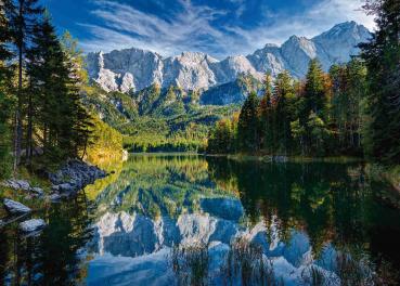 1000 Teile Ravensburger Puzzle Deutschland Collection Eibsee und Zugspitze 12000653