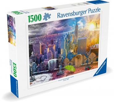 1500 Teile Ravensburger Puzzle New York im Winter und Sommer 12000698