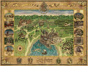 1500 Teile Ravensburger Puzzle Harry Potter Hogwarts Karte 12000720