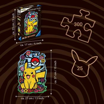 300 Teile Ravensburger Puzzle Wooden Holz Pokemon Pikachu 12000761