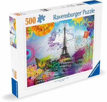 500 Teile Ravensburger Puzzle Postkarte aus Paris 12000772