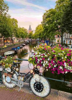 1000 Teile Ravensburger Puzzle Fahrrad und Blumen in Amsterdam 12000780