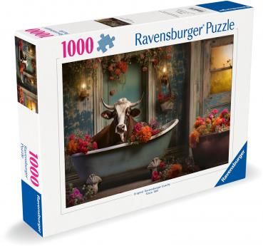 1000 Teile Ravensburger Puzzle The cow in the bathtub 12000782