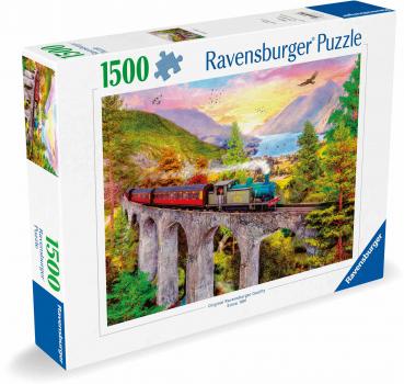 1500 Teile Ravensburger Puzzle Zugfahrt im Herbst 12000795