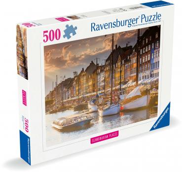 500 Teile Ravensburger Puzzle Sonnenuntergang in Kopenhagen 12000846