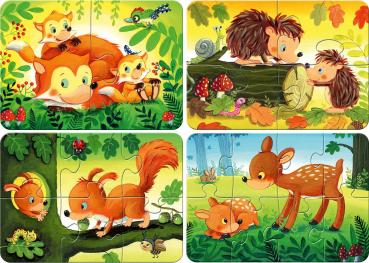 2, 4, 6, 8 Teile Ravensburger Kinder Puzzle my first puzzles Kleine Tierfamilien 12000854