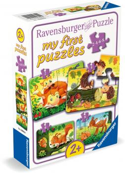 2, 4, 6, 8 Teile Ravensburger Kinder Puzzle my first puzzles Kleine Tierfamilien 12000854