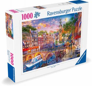 1000 Teile Ravensburger Puzzle Sonnenuntergang Amsterdam 12000884