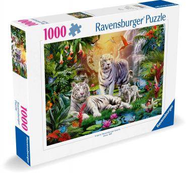 1000 Teile Ravensburger Puzzle Familie der Weißen Tiger 12000886