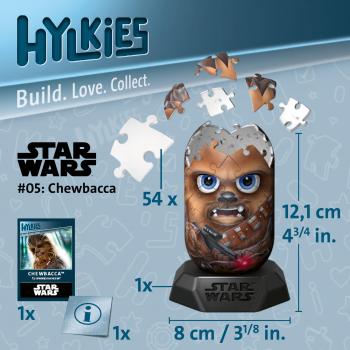 54 Teile Ravensburger 3D Puzzle Star Wars Hylkies Chewbacca 12001016