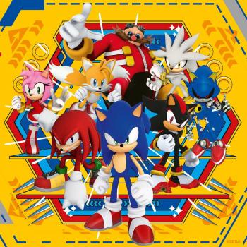 3 x 49 Teile Ravensburger Kinder Puzzle Sonic Die Abenteuer von Sonic 12001133