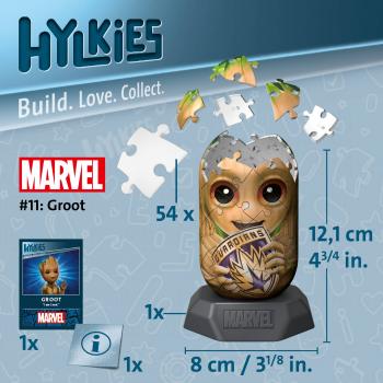 54 Teile Ravensburger 3D Puzzle Marvel Groot 12001160