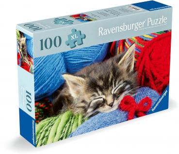 100 Teile Ravensburger Puzzle Feel & Well Wollkätzchen 12001363