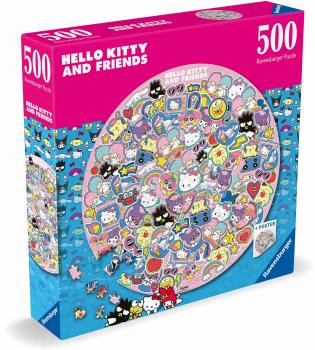 500 Teile Ravensburger Puzzle rund Circle of Colors Hello Kitty and Friends 12001391