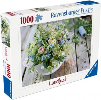 1000 Teile Ravensburger Puzzle Landlust Sommerlicher Wiesenstrauß mit Himmelblauem Südstern 12001632