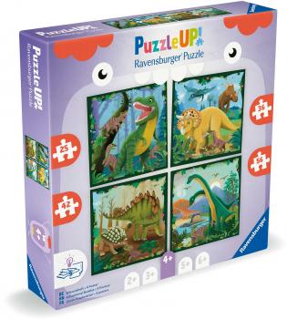 4 Puzzle 25, 36, 42, 56 Teile Ravensburger Kinder Puzzle UP! Dinosaurier + Wisssensheft 12004003