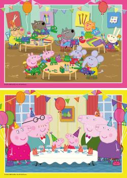 2 x 12 Teile Ravensburger Kinder Puzzle Peppa Pig Zeit zu feiern! 12004017