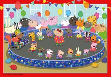 2 x 24 Teile Ravensburger Kinder Puzzle Peppa Pig Partyzeit! 12004018