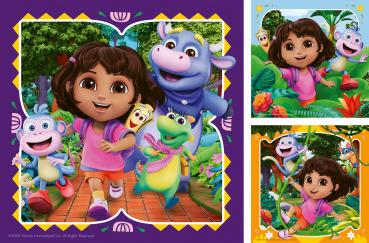 3 x 49 Teile Ravensburger Kinder Puzzle Dora the Explorer 12004197