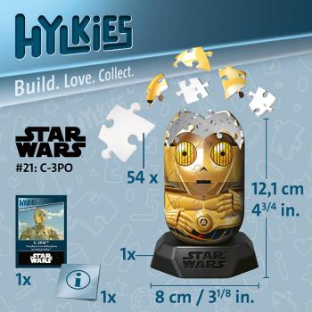 54 Teile Ravensburger 3D Puzzle Hylkies Star Wars C3PO Sammelfigur 12008008