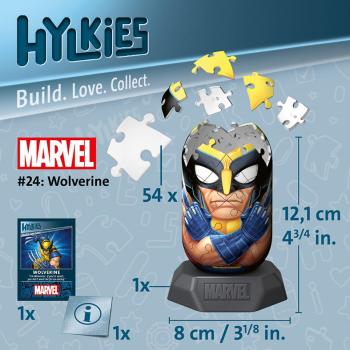 54 Teile Ravensburger 3D Puzzle Hylkies Marvel Heroes Wolverine Sammelfigur 12008011