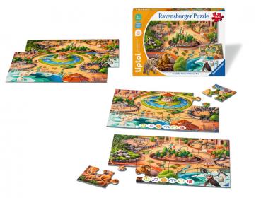 2 x 12 Teile Ravensburger Puzzle tiptoi Puzzeln, Entdecken, Erleben Zoo 00138