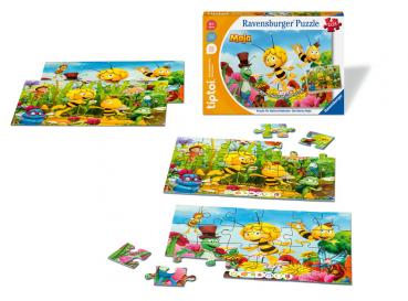 2 x 24 Teile Ravensburger Puzzle tiptoi Puzzeln, Entdecken, Erleben Biene Maja 00141