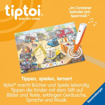 2 x 12 Teile Ravensburger Puzzle tiptoi Puzzeln, Entdecken, Erleben Müllabfuhr 00172