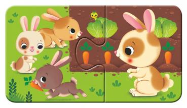 9 x 2 Teile Ravensburger Kinder Puzzle my first puzzles Tiere und ihre Kinder 03123