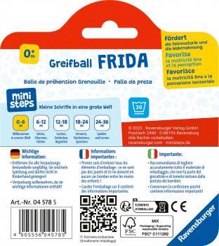 Ravensburger ministeps Babywelt Spielzeug Greifball Frida 04578