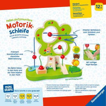 Ravensburger ministeps Kleinkindwelt Spielzeug Pelles putzmuntere Motorikschleife 04579