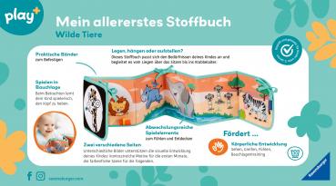 Ravensburger Babywelt Babyspielbuch Play+ Mein allererstes Spielbuch Wilde Tiere 04856