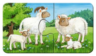 9 x 2 Teile Ravensburger Kinder Puzzle my first puzzles Tierfamilien auf dem Bauernhof 05072