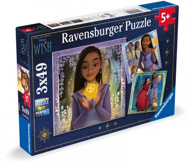 3 x 49 Teile Ravensburger Kinder Puzzle Disney Wish Asha's Wunsch 05702