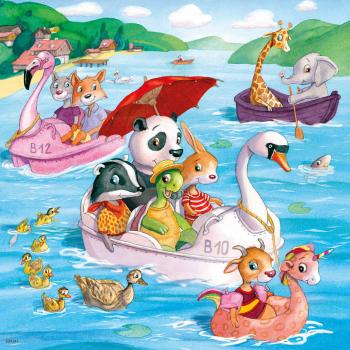 3 x 49 Teile Ravensburger Kinder Puzzle Auf dem Wasser 05720