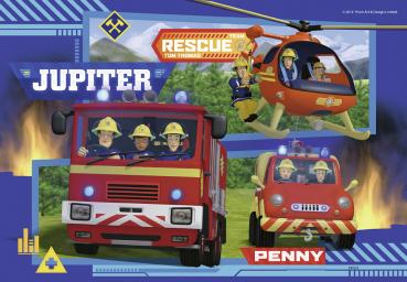 2 x 24 Teile Ravensburger Kinder Puzzle Fireman Sam Wasser marsch mit Sam 07826