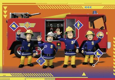 2 x 24 Teile Ravensburger Kinder Puzzle Fireman Sam Wasser marsch mit Sam 07826