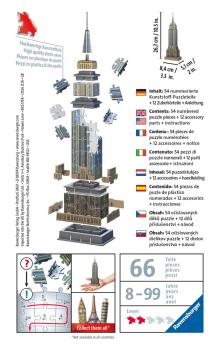 54 Teile Ravensburger 3D Puzzle Mini Empire State Building 11271